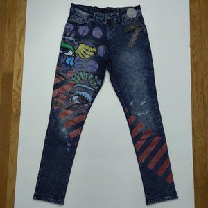 Men's Jeans Denim Pants Slim Fit 8ighth DSTRKT - Waist Size 30", 32", & 34"